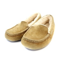 アグ オーストラリア UGG australia Ansley モカシン ローファー ムートン スエード 24cm 茶 ブラウン 3312 /AK24 レディース_画像1