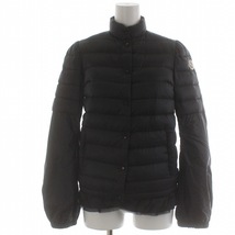 モンクレール MONCLER ×サカイ Sacai SAKI サキ ダウン ジャケット フリル レース ロゴ ワッペン 00 XS 黒 ブラック S45374 /AQ ■GY18 レ_画像1