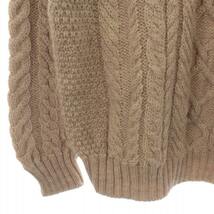 ガンジーウーレンズ Guernsey Woollens ニット ガンジーセーター 長袖 ケーブル編み ウール 42 L ベージュ /IR ■GY18 メンズ_画像6