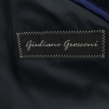 ジュリアーノグロッソーニ GIULIANO GROSSONI PURE CASHMERE コート ステンカラー アウター ロング 100A7 黒 ブラック /DF ■OS メンズ_画像3