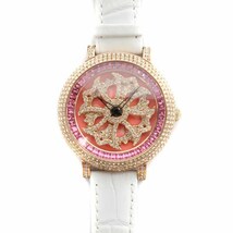 ブリラミコ BRILLAMICO 腕時計 クォーツ ラウンド ストーンベゼル 回転文字盤 2針 ピンク 白 ホワイト /YI31 レディース_画像1