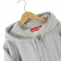 シュプリーム SUPREME 16FW リブロゴジップアップスウェットヘザー Rib Logo Zip Up Sweat Heather パーカー ジャケット フード M グレー /_画像4