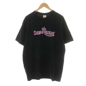 シュプリーム SUPREME 23SS Crown Tシャツ カットソー 半袖 コットン L 黒 ブラック 紫 パープル /AN33 メンズ