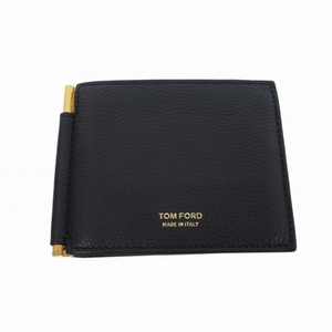 トムフォード TOM FORD マネークリップ カードケース 2つ折り財布 ウォレット ブラック 黒 メンズ