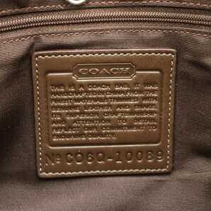 コーチ COACH トートバッグ シグネチャー パッチワーク パイソン キャンバス 茶 ブラウン ベージュ 10089 /AQ ■GY17 レディースの画像4