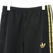 アディダスオリジナルス adidas originals SY Foil Firebird セットアップ 上下 ジャージ トラックジャケット パンツ M 黒 金色 ブラック_画像9