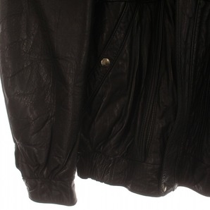 モントリオール MONTREAL シャンゼリゼ レザージャケット 襟ボア 36 M 黒 ブラック /IR ■GY18 メンズの画像7