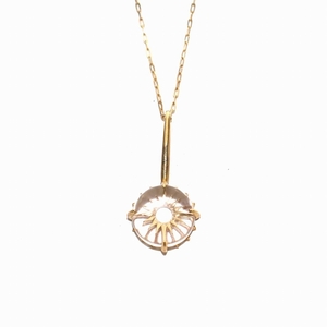  Star Jewelry STAR JEWELRY Clear Sunburst N(L) necklace pendant K10 quartz yellow gold /YI7 lady's 