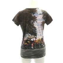 ポールスミス PAUL SMITH ポールプラス総柄フレンチスリーブカットソー Tシャツ 半袖 プリント コットン S マルチカラー_画像2