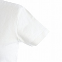 エンポリオアルマーニ EMPORIO ARMANI Tシャツ カットソー クルーネック プルオーバー 半袖 ロゴ プリント S 白 ホワイト 黒 /SI45_画像6