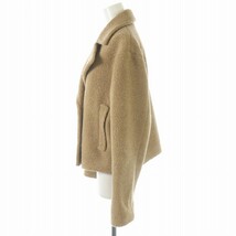 セオリー theory 22AW Teddy Fleece Faux Fur Peacoat ピーコート ショート ダブル ウール S ベージュ 2309604 /SI21 レディース_画像3