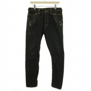 リーバイスエンジニアドジーンズ Levi's Engineered Jeans デニムパンツ スキニー 立体裁断 裾ZIP ジップフライ 32 L 紺 EJ018-0001