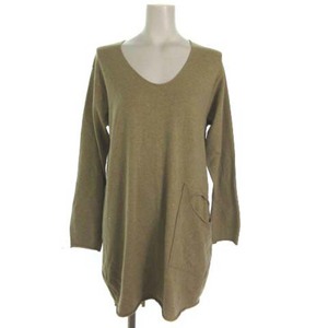  Jurgen Lehl JURGEN LEHLbabag-liBabaghuri knitted so- long sleeve pocket beige M lady's 