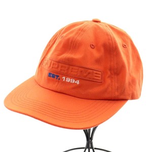 シュプリーム SUPREME 18SS Embossed Logo-6panel キャップ 野球帽 帽子 ロゴ刺繍 オレンジ /AN5 メンズ
