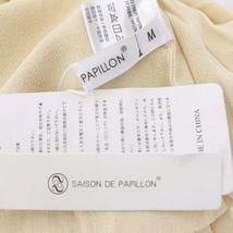 未使用品 セゾンドパピヨン SAISON DE PAPILLON プリーツニットワンピース ひざ丈 M ベージュ /MF ■OS レディース_画像5