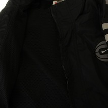 ナイキ NIKE ヴィンテージ 90s パッカブル アノラック ジャケット ナイロン ジップアップ ワッペン ロゴ 刺繍 M 黒 ブラック S6-08-12-TSP_画像3