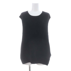  unused goods Pele kpelleq side open vest the best knitted pull over 36 black black /DF #OS #SH lady's 