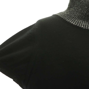 チヴィディーニ CIVIDINI ハイネック ニット セーター 半袖 44 黒 ブラック /NR ■OS レディースの画像6