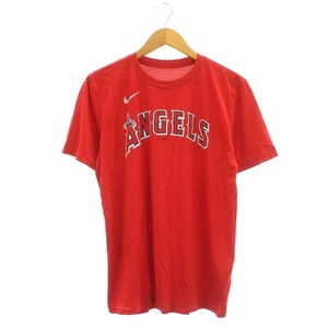 ナイキ NIKE LOS ANGELES ANGELSロサンゼルス エンゼルスTシャツ カットソー 半袖 プリント ロゴ M 赤 レッド /NR ■OS ■SH メンズ