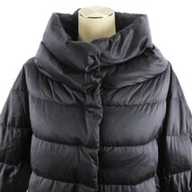 セオリー theory SUEDED PUFFER ダウン コート 01-6109100 ネイビー S ■GY11 レディース_画像4