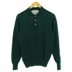  Christian Dior Christian Dior MONSUEUR polo-shirt Vintage long sleeve wool knitted green green /KQ men's 