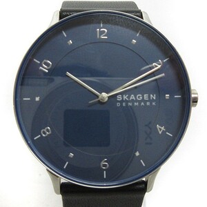 スカーゲン SKAGEN RIIS 腕時計 クオーツ アナログ SKW6662 黒 ブラック 文字盤ネイビー ウォッチ ■SM1 メンズ