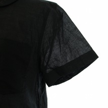 トリココムデギャルソン tricot COMME des GARCONS AD2019 シャツ ブラウス 半袖 シアー シースルー 刺繍 S 黒 レディース_画像6