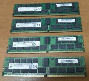 ★ジャンク★メモリ MICRON 32GB 2RX4 PC4-2400T-RB1-11 4枚セット