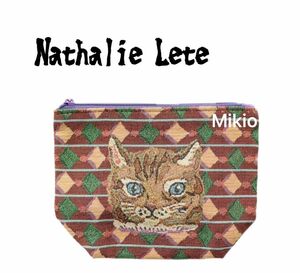 ナタリー・レテ　Nathalie Lete Pouch MAYA ポーチ　コスメポーチ　化粧ポーチ　小物入れ　新品　猫　ネコ　ねこ