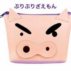 クレヨンしんちゃん ドアップ三角ポーチ ぶりぶりざえもん　化粧ポーチ　新品