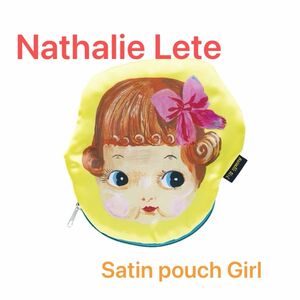 Nathalie Lete Satin pouch Girl ナタリーレテ　ポーチ　小物入れ　コスメポーチ　女の子　サテンポーチ 