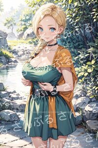 1k0 [おまけあり] ドラゴンクエスト5 ビアンカ 同人ポスター A4サイズ 光沢 高品質 イラスト アート ゲーム ドラクエ5 DRAGON QUEST5 DQ5