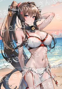 0oo [おまけあり] 艦隊これくしょん 大和 同人ポスター A4サイズ 光沢 高品質イラスト アート アニメ 漫画 ゲーム 美女 艦これ 艦娘 やまと