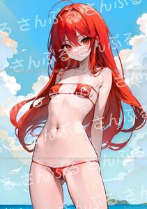 0rn [おまけあり] 灼眼のシャナ シャナ 同人ポスター A4サイズ 光沢 高品質 イラスト アート アニメ 美少女 贄殿遮那のフレイムヘイズ