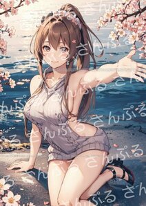 0pq [おまけあり] 艦隊これくしょん 大和 同人ポスター A4サイズ 光沢 高品質イラスト アート アニメ 漫画 ゲーム 美女 艦これ 艦娘 やまと