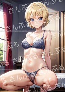 1fe [おまけあり] ガールズ＆パンツァー ダージリン 同人ポスター A4サイズ イラスト アニメ 美少女 ガルパン ガールズアンドパンツァー