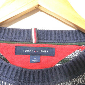 【送料無料】トミーヒルフィガーコットンセーター/ボーダー柄 Mサイズ（細身）TOMMY HILFIGERの画像3