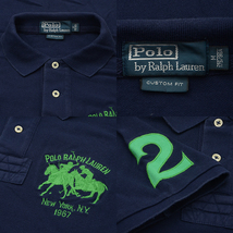 AＡ5451 ラルフローレン POLO Ralph Lauren ポロシャツ 半袖 M 肩幅44 ラガー メール便可 xq_画像4