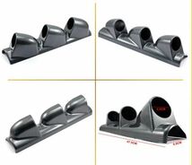 安心の国内発送 3穴 60Φ カーボン調 ３連 メーター カバー 右用 ピラー 右ハンドル 用 ゲージポッド追加 汎用 メーターパネル 60mm_画像2