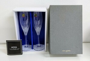 HOYA　CRYSTAL　ホヤ　クリスタル　シャンパングラス　ペアグラス　未使用品