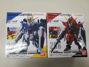 数量２ FW GUNDAM CONVERGE #24 ライジングフリーダムガンダム・イモータルジャスティスガンダム