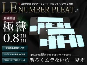 車検対応☆12v用 軽/普通車 字光式　ELナンバー 極薄0.8mm 2枚組