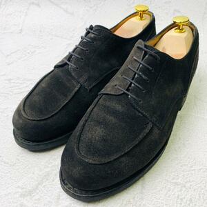 【人気】パラブーツ PARABOOT シャンボード パラテックス スエード 黒 ブラック 7 25.5cm 革靴 ドレス アヴィニョン ローカット