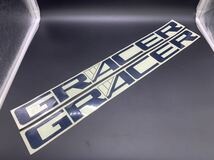 【GRACER ステッカー 大】トラスト GReddy グレッディ/入手困難/当時物 サイズ:ヨコ620mm タテ50mm/色:紺色★新品未使用★２枚セット　8_画像1