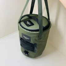 アウトドア 折りたたみ バケツ 自立バケツシンク軽量 EVA素材 大容量 25L 網袋付き　27x34cm キャンプ 野外登山 釣り_画像3