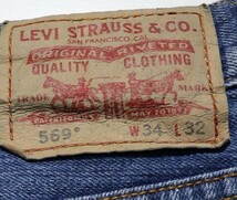 ♂ Levi’s 569▲程度良好▲USED加工▲ルーズ▲W３４_画像8