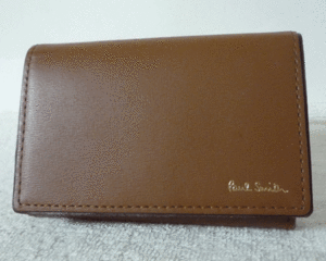 未使用　☆美品☆　ポールスミス　Paul Smith　ブラウン　茶　レザー　定期入れ　名刺入れ　カードケース