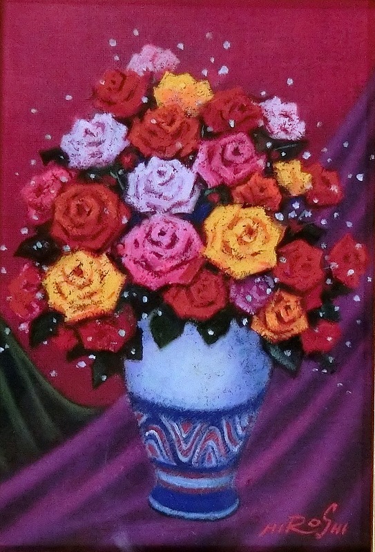[Parfum culturel] Fleurs de Hiroshi Fukashiro (8) SM Authentique Garanti Inutilisé, Peinture, Peinture à l'huile, Nature morte