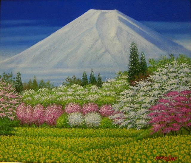 [Cultural Fragrance] Hiroshi Fukashiro Fuji Chun-Li F10 Authentic Guaranteed Unused, Painting, Oil painting, Nature, Landscape painting
