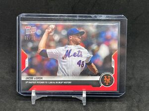 10枚限定 Topps Now Jacob DeGrom 1500K Red Parallel デグロム